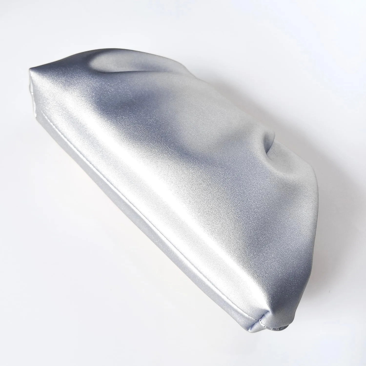 Elegant Pleated Vegan Leather Clutch Purse for Women - Stylish Soft PU Evening Handbag