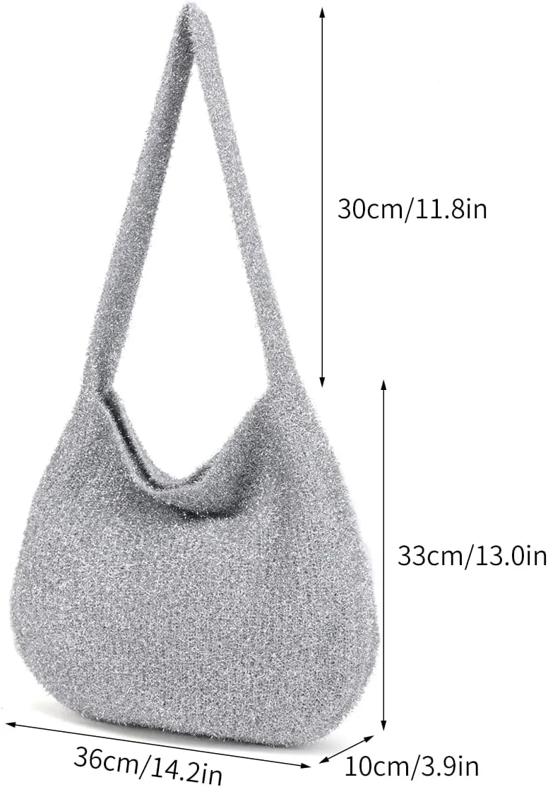 ENBEI large Sparkly bag for clubbing party tote bag aesthetics for women .Christmas,New Year,Gifts for Women with Gift Boxes