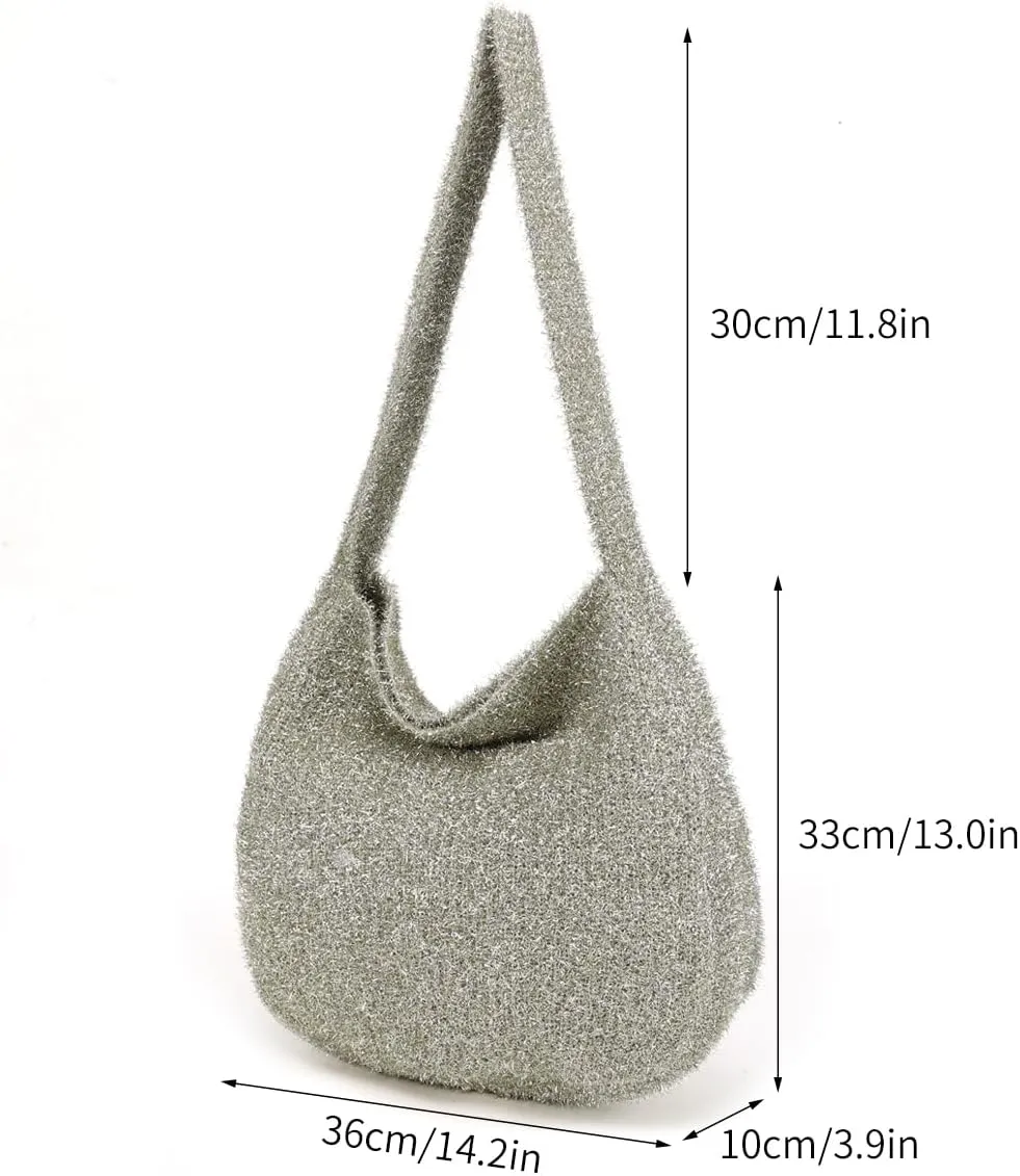 ENBEI large Sparkly bag for clubbing party tote bag aesthetics for women .Christmas,New Year,Gifts for Women with Gift Boxes