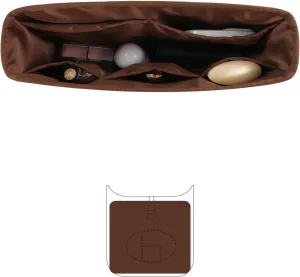 Evelyne 29 PM Organizer, Bag Organizer Insert Compatible with Hermes Evelyne 29 Bags, Silky Bag Divider Organizer with Multiple Pockets (Gold, 29 PM)