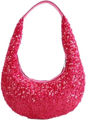 Evening Bags for Women Shiny Tote Hobo Purse Sparkly Satchel Metallic Handbag Clutch Shoulder Bag