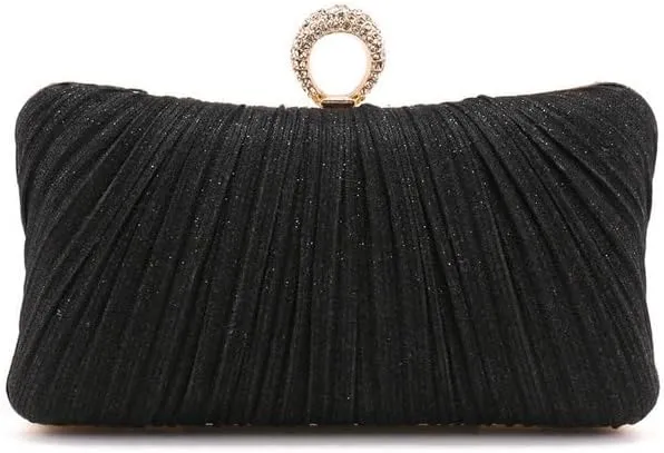 Fabric Art Fold Evening Bag Women's Versatile Ceremonial Dress Clutch Purses