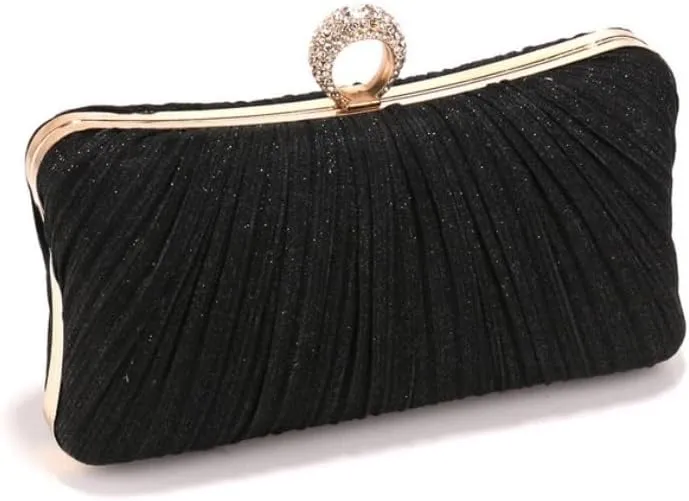 Fabric Art Fold Evening Bag Women's Versatile Ceremonial Dress Clutch Purses
