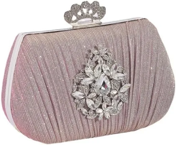 Fabric Art Pleated Evening Bag Women's Versatile Clutch Purses