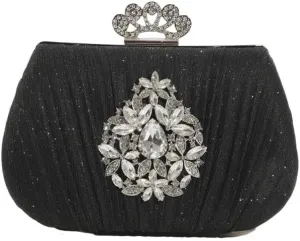 Fabric Art Pleated Evening Bag Women's Versatile Clutch Purses