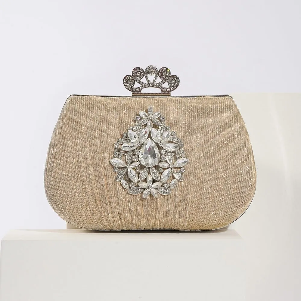 Fabric Art Pleated Evening Bag Women's Versatile Clutch Purses