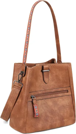 FADEON Bucket Bag for Women Purses and Handbags Designer Hobo Bags for Women Crossbody PU Leather Shoulder Bag Trendy