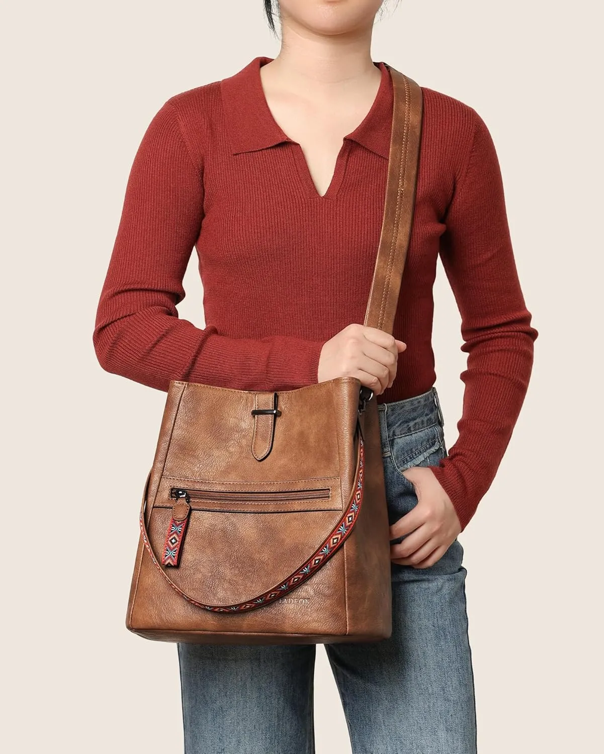 FADEON Bucket Bag for Women Purses and Handbags Designer Hobo Bags for Women Crossbody PU Leather Shoulder Bag Trendy