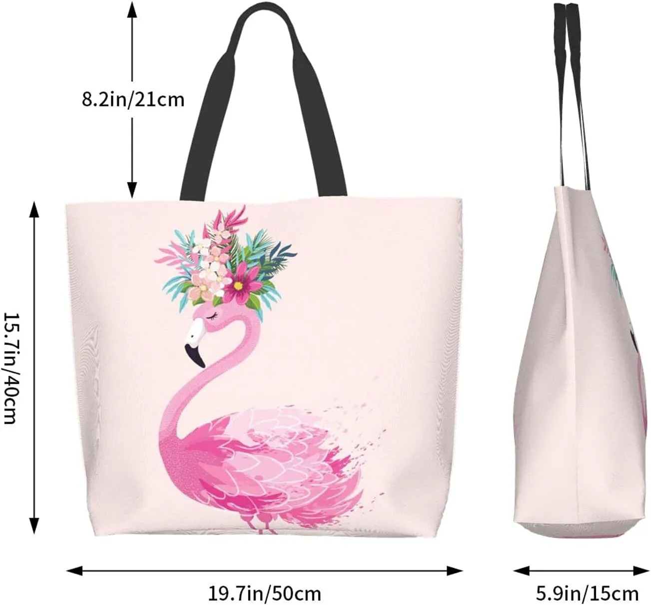 Famame Canvas Tote Bag Large Women Casual Shoulder Bag Handbag Reusable Multipurpose Shopping Grocery Bag For Outdoors…