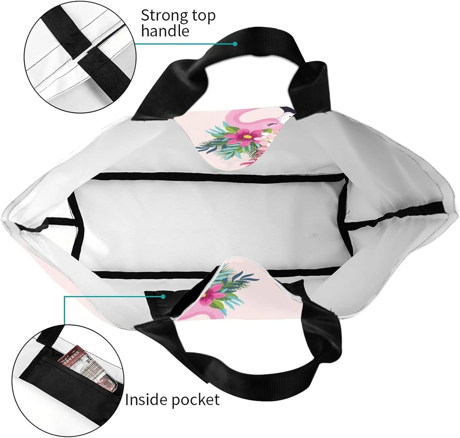 Famame Canvas Tote Bag Large Women Casual Shoulder Bag Handbag Reusable Multipurpose Shopping Grocery Bag For Outdoors…
