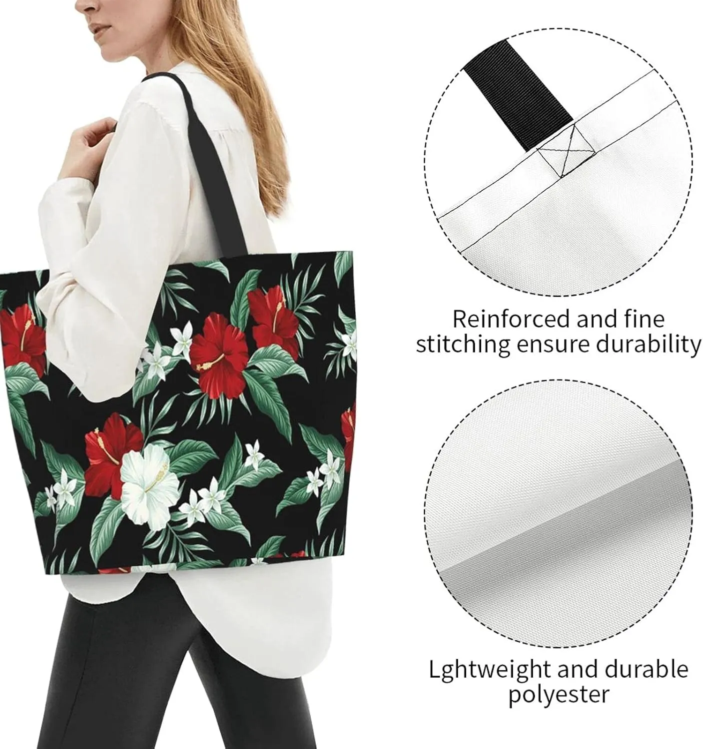 Famame Canvas Tote Bag Large Women Casual Shoulder Bag Handbag Reusable Multipurpose Shopping Grocery Bag For Outdoors…
