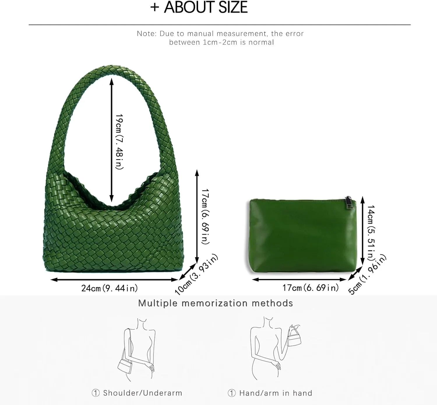 Fashion Designer Handbags and Purses, Women Shoulder Bag, Casual Hand Woven Shopping Tote Hobo, Ladies Underarm Bags