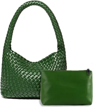 Fashion Designer Handbags and Purses, Women Shoulder Bag, Casual Hand Woven Shopping Tote Hobo, Ladies Underarm Bags