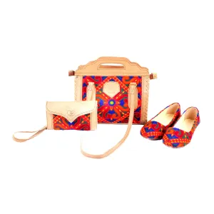 Fashion-Forward Matching Bags and Shoes | Tote Bag, Clutch Purse, and Elegant Ballet Shoes Nk-187