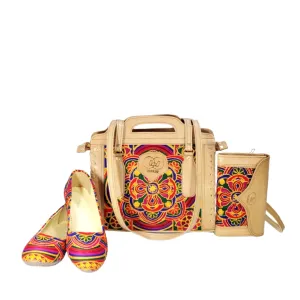 Fashion-Forward Matching Bags and Shoes | Tote Bag, Clutch Purse, and Elegant Ballet Shoes Nk-203