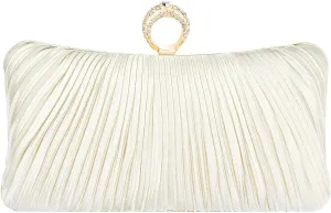 Fashion Women's Evening Bags, Artificial Silk Luxury Handbags with Chain Stylish Purses for Wedding Party