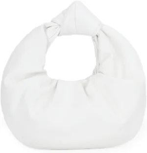 Fecialy Women's Ruched Clutch Purse PU Leather Hobo Handbag Knot Formal Evening Bag Pleated Bag