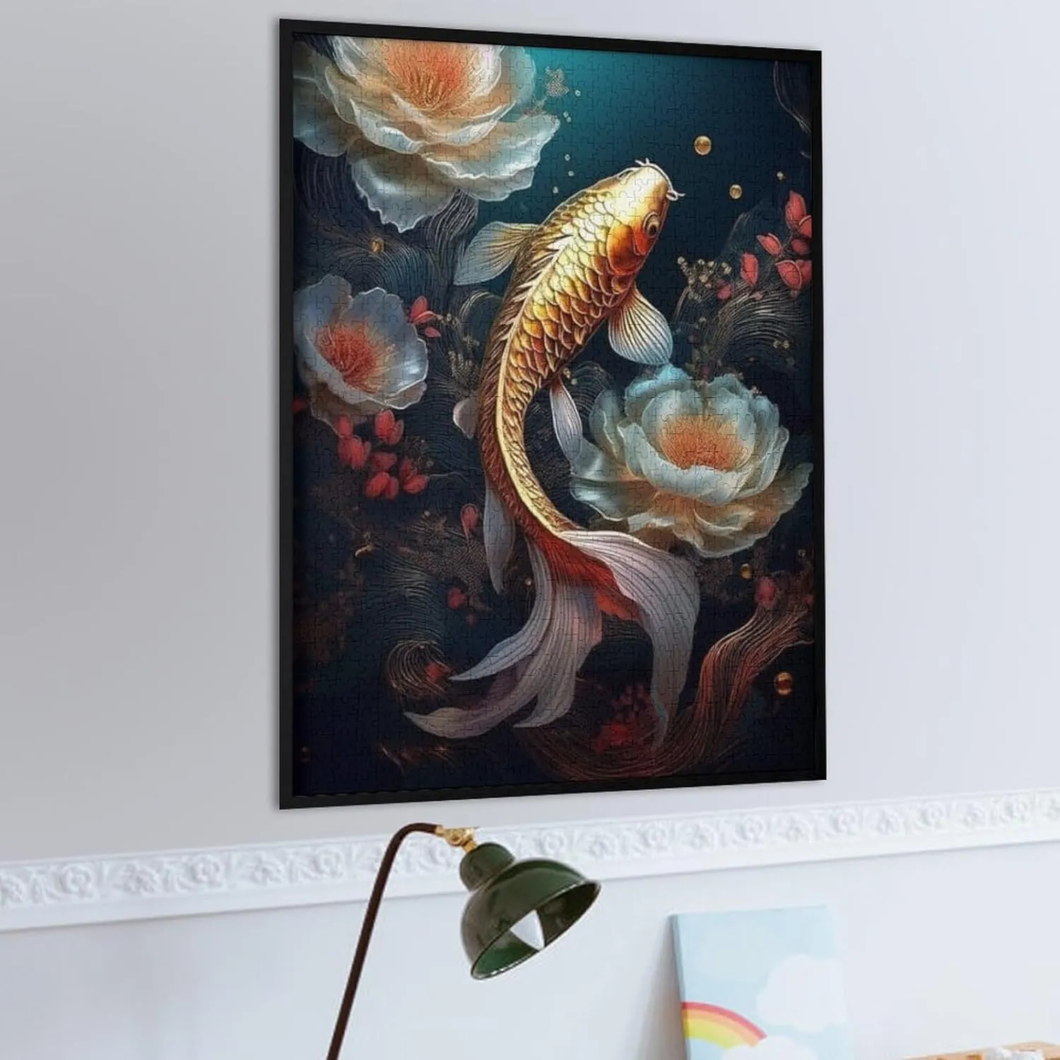 Fish 1000 Piece Jigsaw Puzzles for Adults Jigsaw Puzzles 1000 Pieces and Up Puzzle Game for Family Parent-Child Holiday Puzzles for Educational Gift for Women Men 29.5x19.7 Inch
