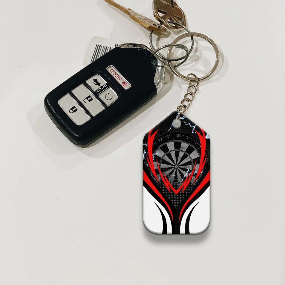 Flame Bullseye Dartboard Wolf And Darts Keychain For Dart Team Player