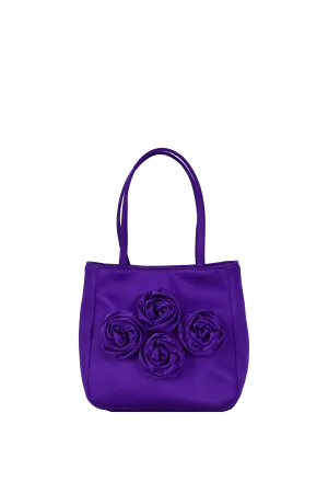 Floral Handbag - Purple