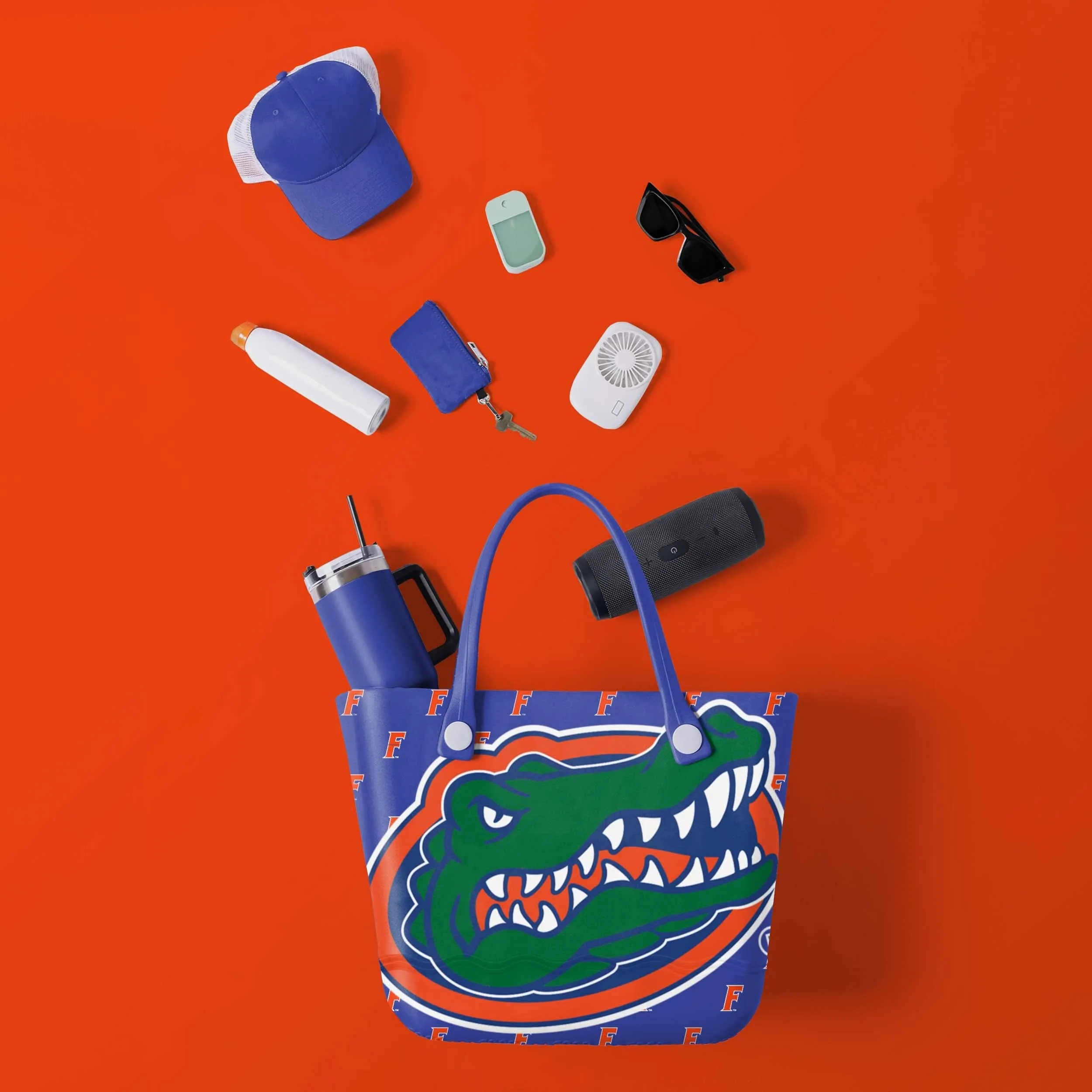 Florida Gators Big Logo Mini Print Tailgate Tote Bag