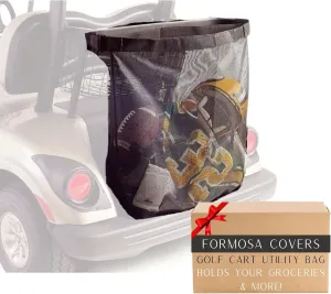 Formosa Covers - Rear Cargo Bag for EZGo Club Car Yamaha - Easy Attach Grocery Shopping Container with Large Capacity - Durable & Reusable Golf Utility Storage Mesh Bag - Golf Cart Accessory