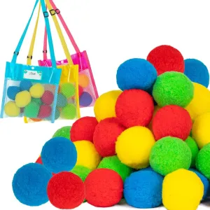 fozi cozi,52PCS Water Balls Toys with Mesh Beach Bag for Kids Ages 4-8 8-12,Summer Toys Reusable Water Balloons for Water Games