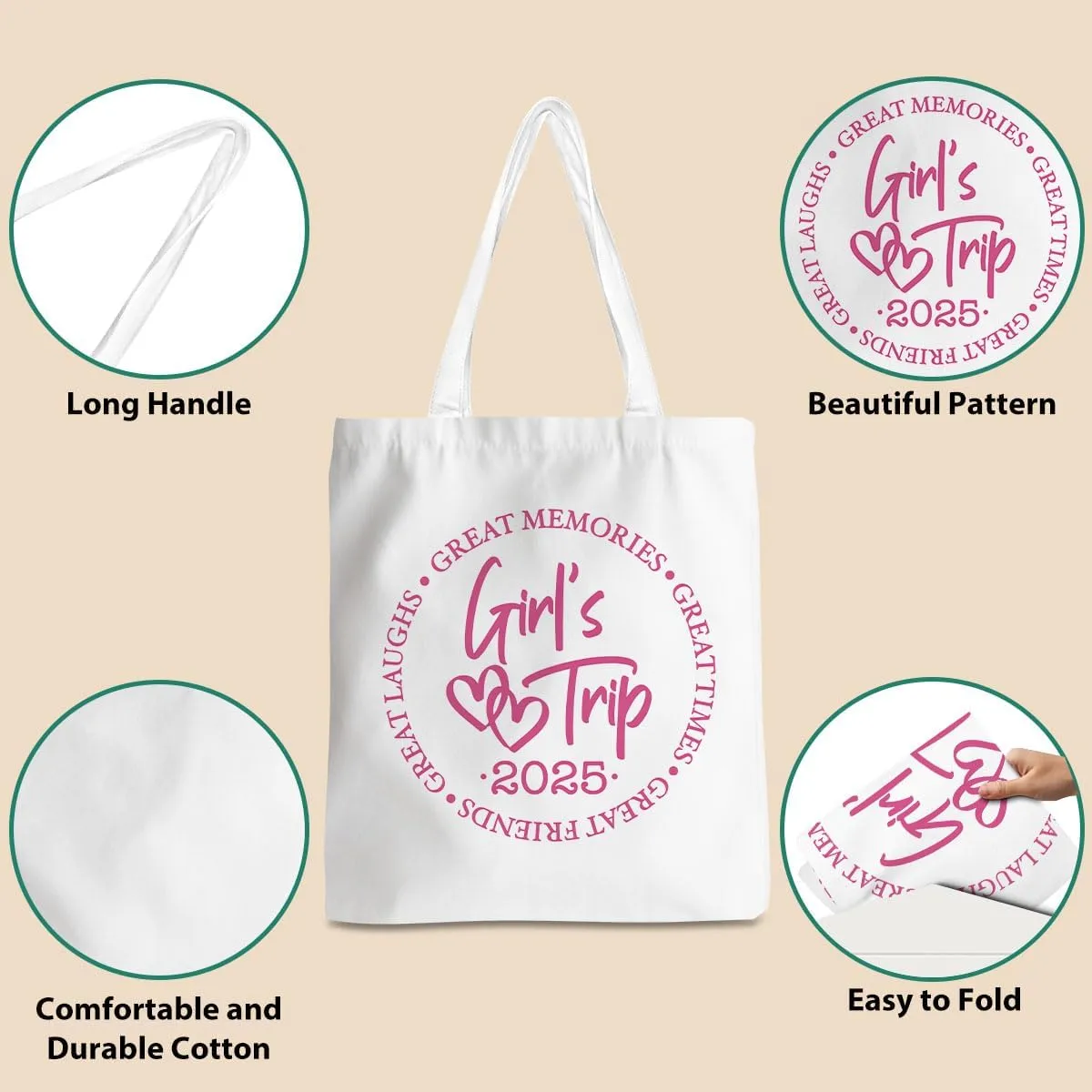 Friend Trip Gifts Favors 2025, Sister Weekend Gifts Tote Bag Goodie Gifts, Bestie Gifts Vacation Weekend Bag Friendship Gifts