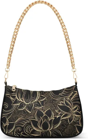 Fruits Blueberry Shoulder Bag Tote Handbag Clutch Purse for Women Chain Bags with Zipper Closure Gift