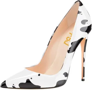 FSJ Women Sexy Leopard Printed Dress Shoes Pointy Toe High Heels Stilettos Pumps Shoe Size 4-15 US