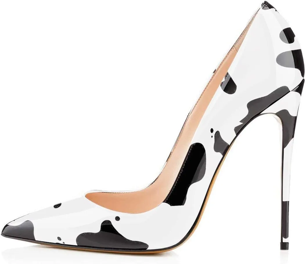 FSJ Women Sexy Leopard Printed Dress Shoes Pointy Toe High Heels Stilettos Pumps Shoe Size 4-15 US
