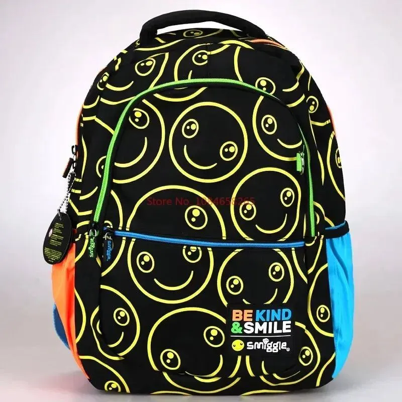 Genuine Australian Smiggle Smiling Face schoolbag Large Capacity Ultra Light Weight  Backpack For Students Student Gifts