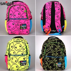 Genuine Australian Smiggle Smiling Face schoolbag Large Capacity Ultra Light Weight  Backpack For Students Student Gifts