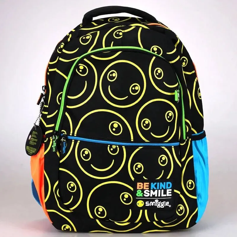 Genuine Australian Smiggle Smiling Face schoolbag Large Capacity Ultra Light Weight  Backpack For Students Student Gifts