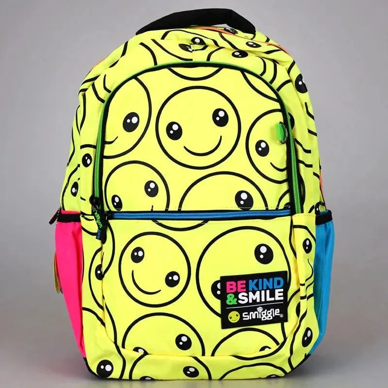 Genuine Australian Smiggle Smiling Face schoolbag Large Capacity Ultra Light Weight  Backpack For Students Student Gifts