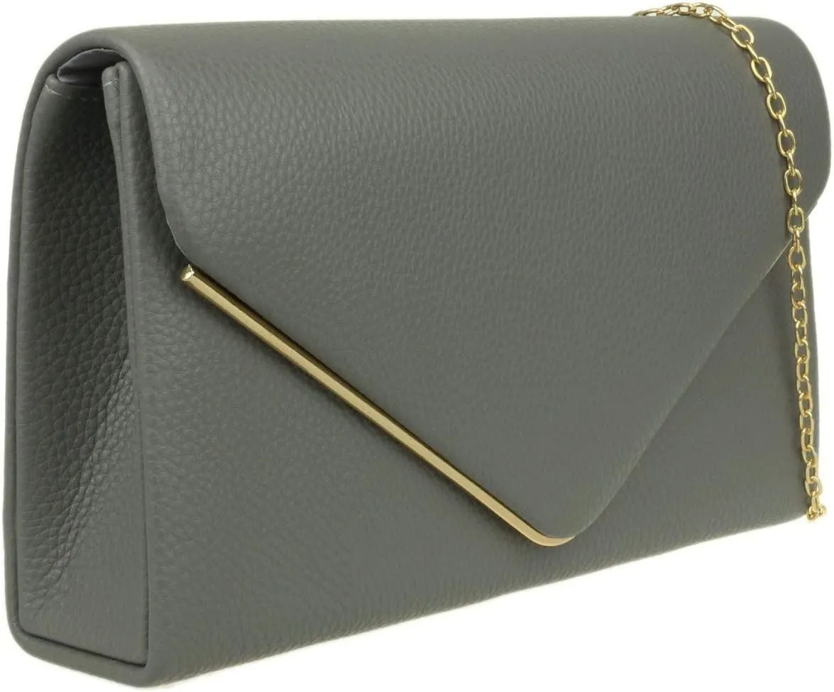 Girly HandBags Womens Metallic Frame Clutch Bag