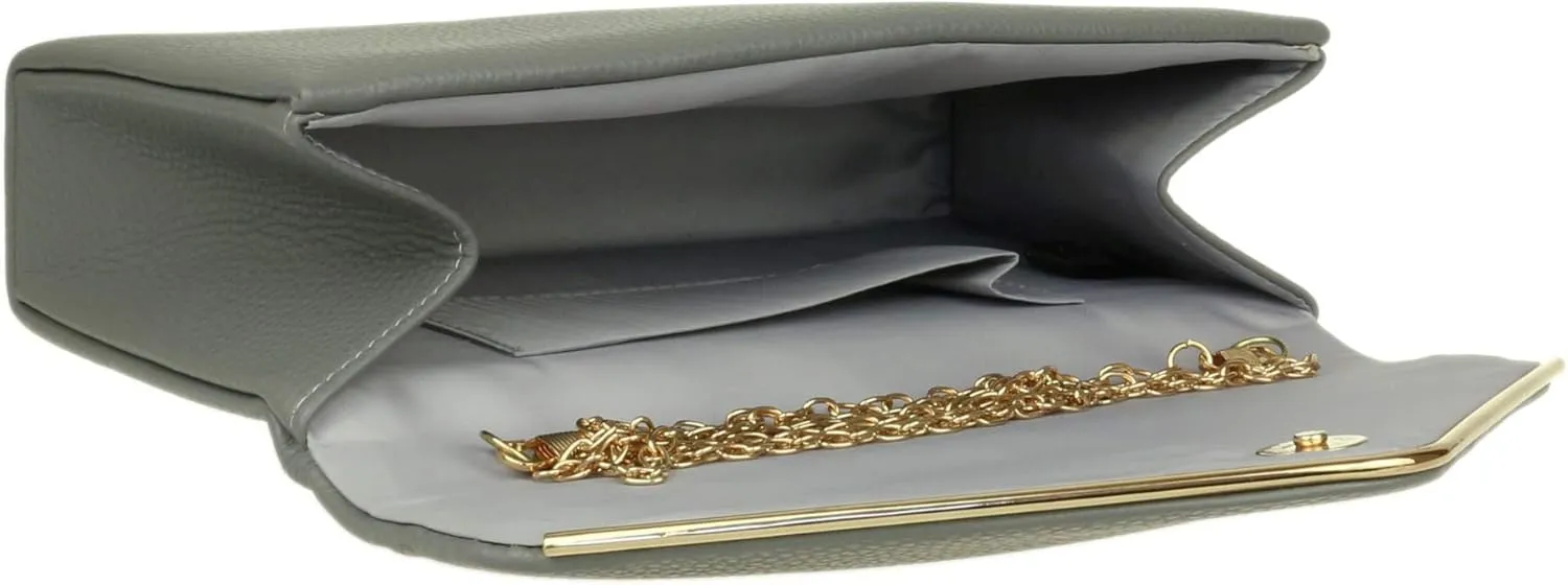 Girly HandBags Womens Metallic Frame Clutch Bag
