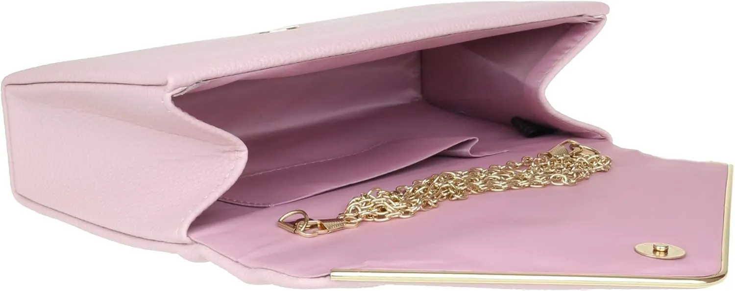 Girly HandBags Womens Metallic Frame Clutch Bag