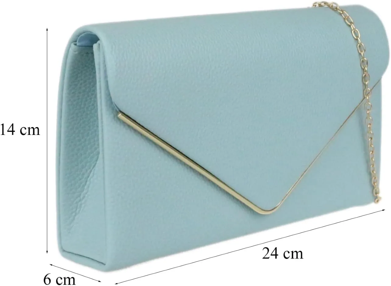 Girly HandBags Womens Metallic Frame Clutch Bag