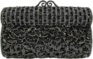 Glitter Women Rhinestone Clutch Box Crystal Evening Bag Elegant Shoulder Purse for Wedding Party Prom
