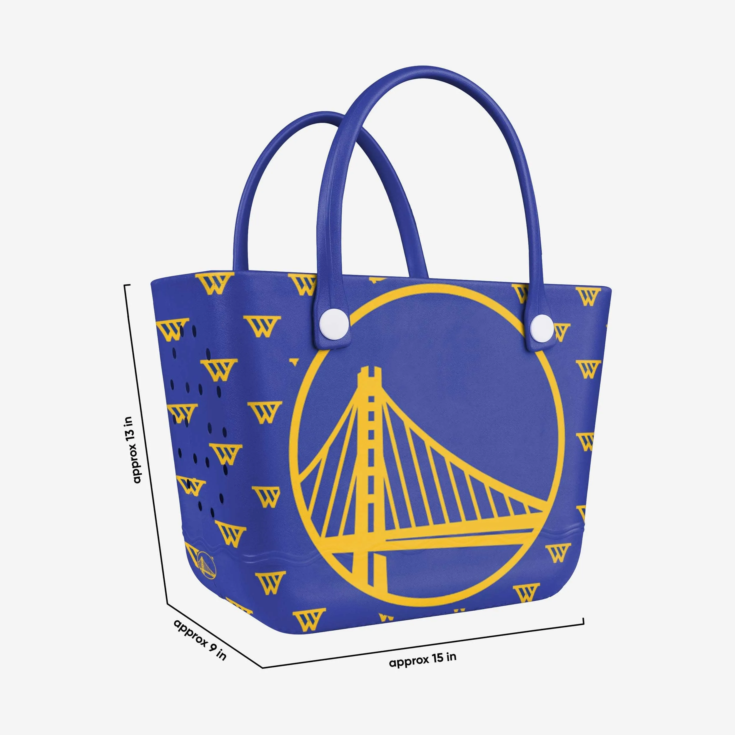 Golden State Warriors Big Logo Mini Print Tailgate Tote Bag
