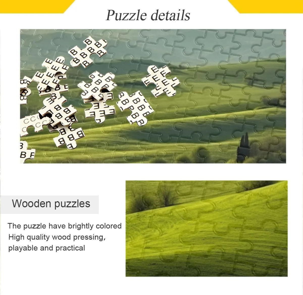 Grassland Jigsaw Puzzles Challenge Games,Home Decoration,Hand Made Puzzles Personalized for Children and Adults Entertainment,1000 Pieces