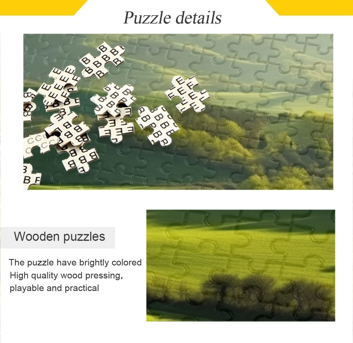 Grassland Jigsaw Puzzles Challenge Games,Home Decoration,Hand Made Puzzles Personalized for Children and Adults Entertainment,1000 Pieces