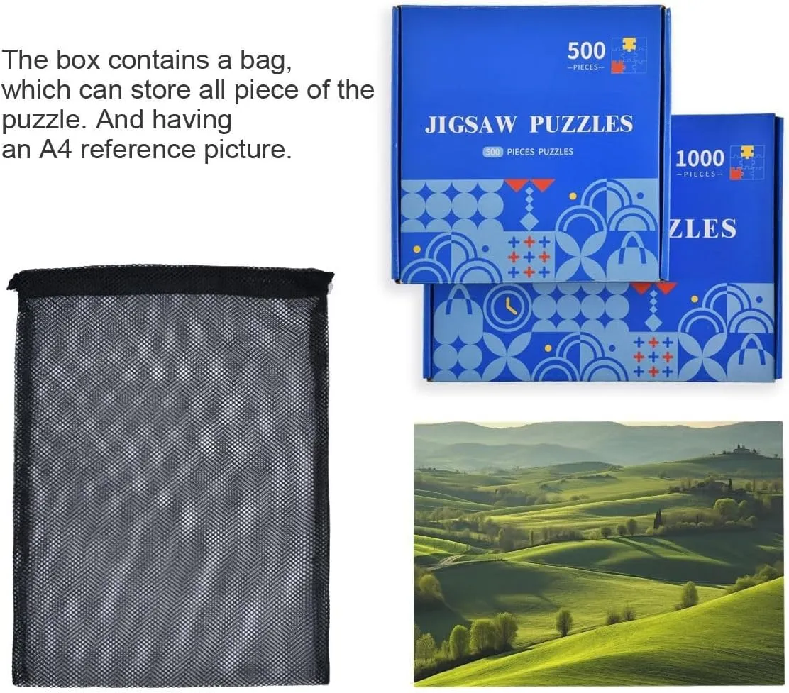 Grassland Jigsaw Puzzles Challenge Games,Home Decoration,Hand Made Puzzles Personalized for Children and Adults Entertainment,1000 Pieces