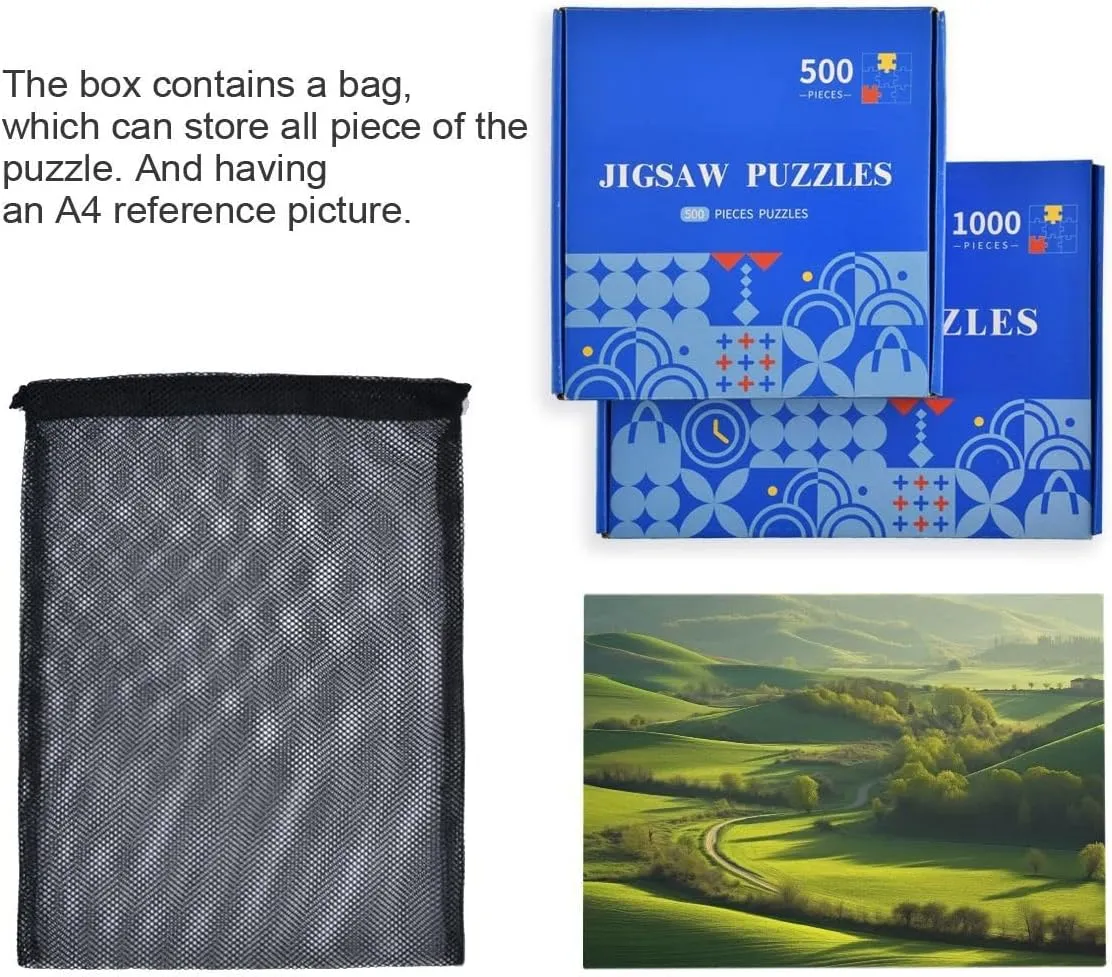 Grassland Jigsaw Puzzles Challenge Games,Home Decoration,Hand Made Puzzles Personalized for Children and Adults Entertainment,1000 Pieces