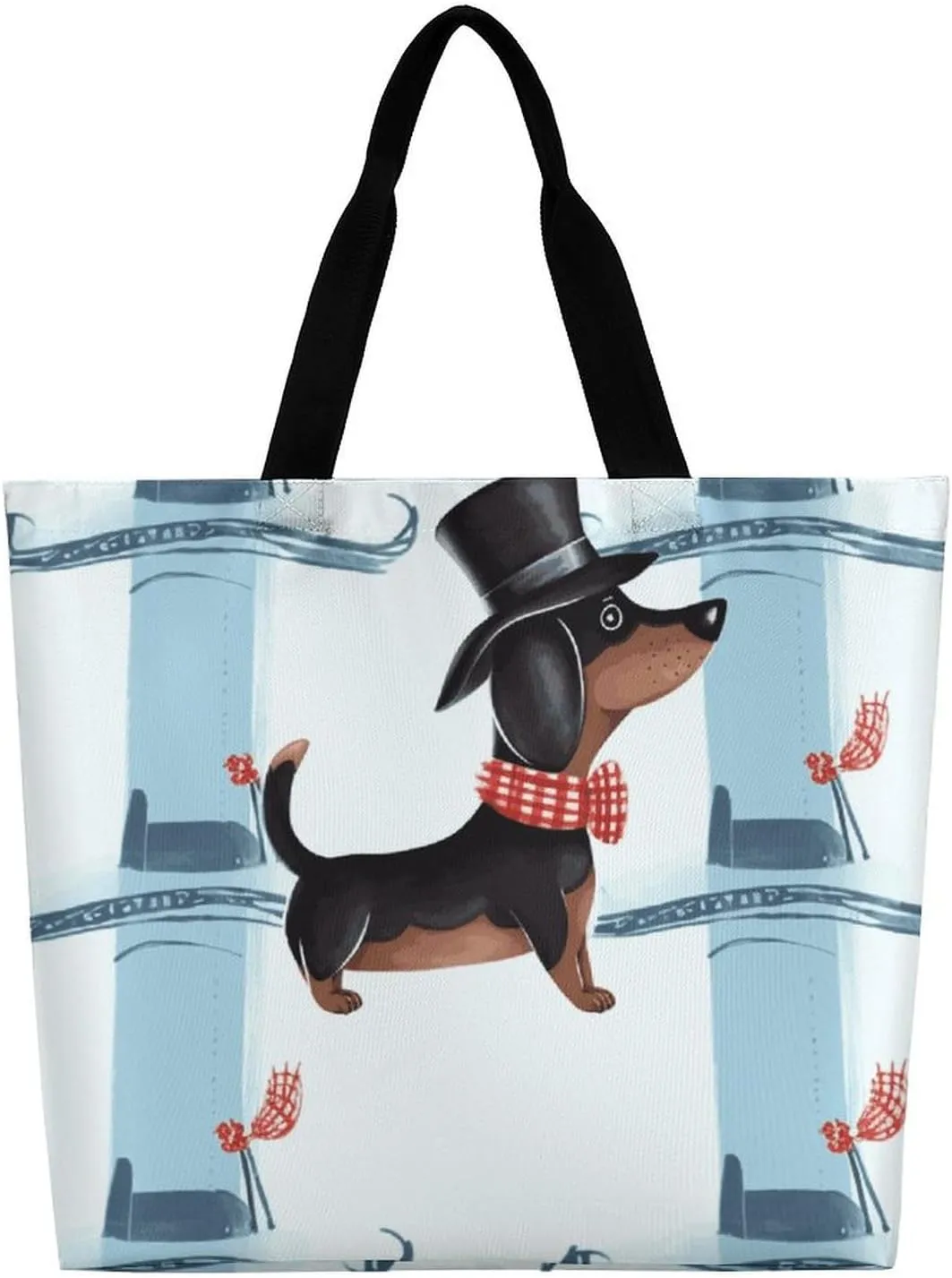 Gray Heron Print in Water Tote Bag for Women Reusable Grocery Shoulder Bags Shopping Bag for Travel, Groceries