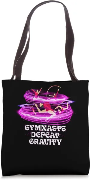 Gymnasts Defeat Gravity Gymnastics Acrobatics Aerobics Tote Bag