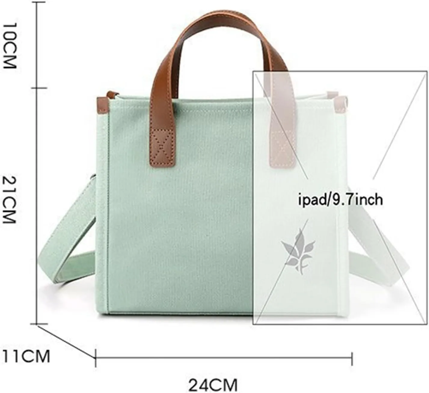 GZLDGIFTS Personalized Womens Tote HandBag Adjustable Shopping Cloth Fashion Birthday Wedding Custom Initials Gift