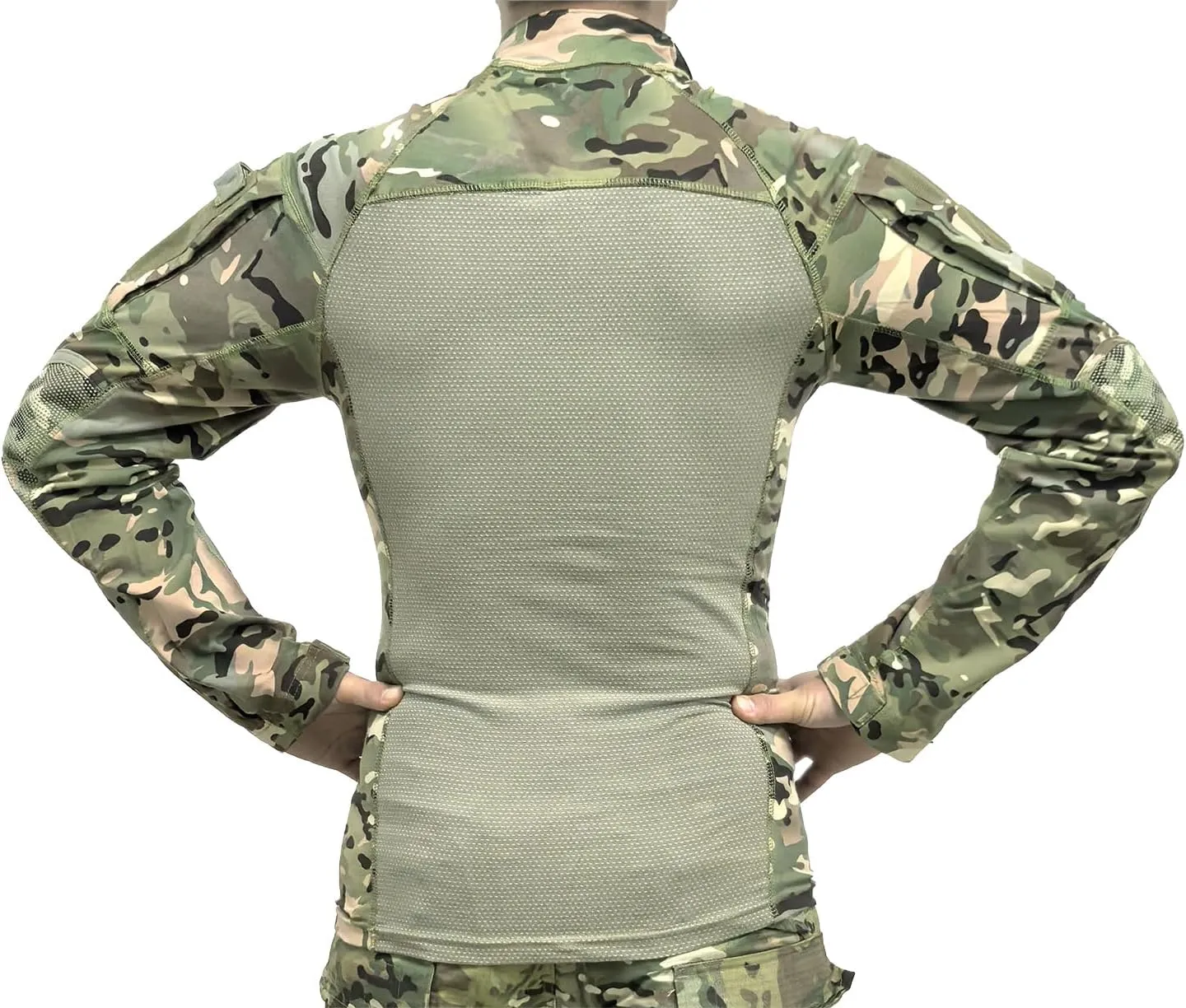 H World Shopping Men's Tactical Combat Hunting Military Long Sleeve Shirt with Zipper