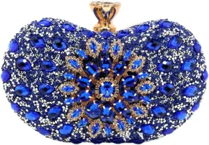 Halemet Rhinestone Cashew Shape Clutch Purses for Women Sparkly Rhinestone Evening Bag Luxury Wedding Purse Party Accessories